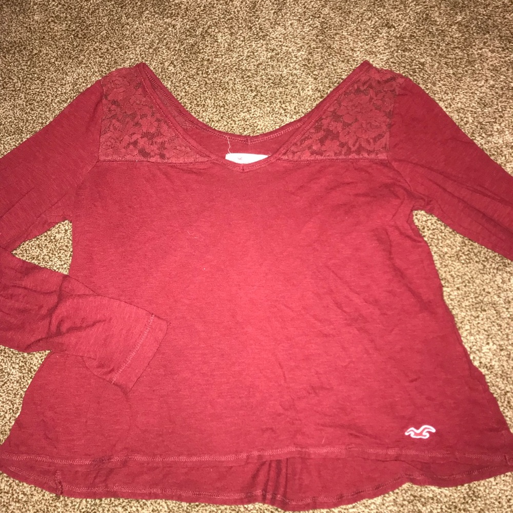 Hollister lace detail top